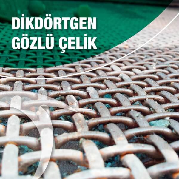 Dikdörtgen Gözlü Çelik Elekler